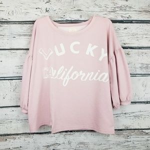 Lucky Brand dusty rose oversized sweater in large